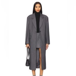 🩶Bardot Maika Oversized Coat in Dark Grey. S/M. new with tags.